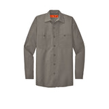 Red Kap SP14 Long Sleeve Industrial Work Shirt with Buttoned Pockets - Gorvex.com