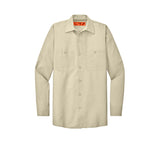 Red Kap SP14 Long Sleeve Industrial Work Shirt with Buttoned Pockets - Gorvex.com