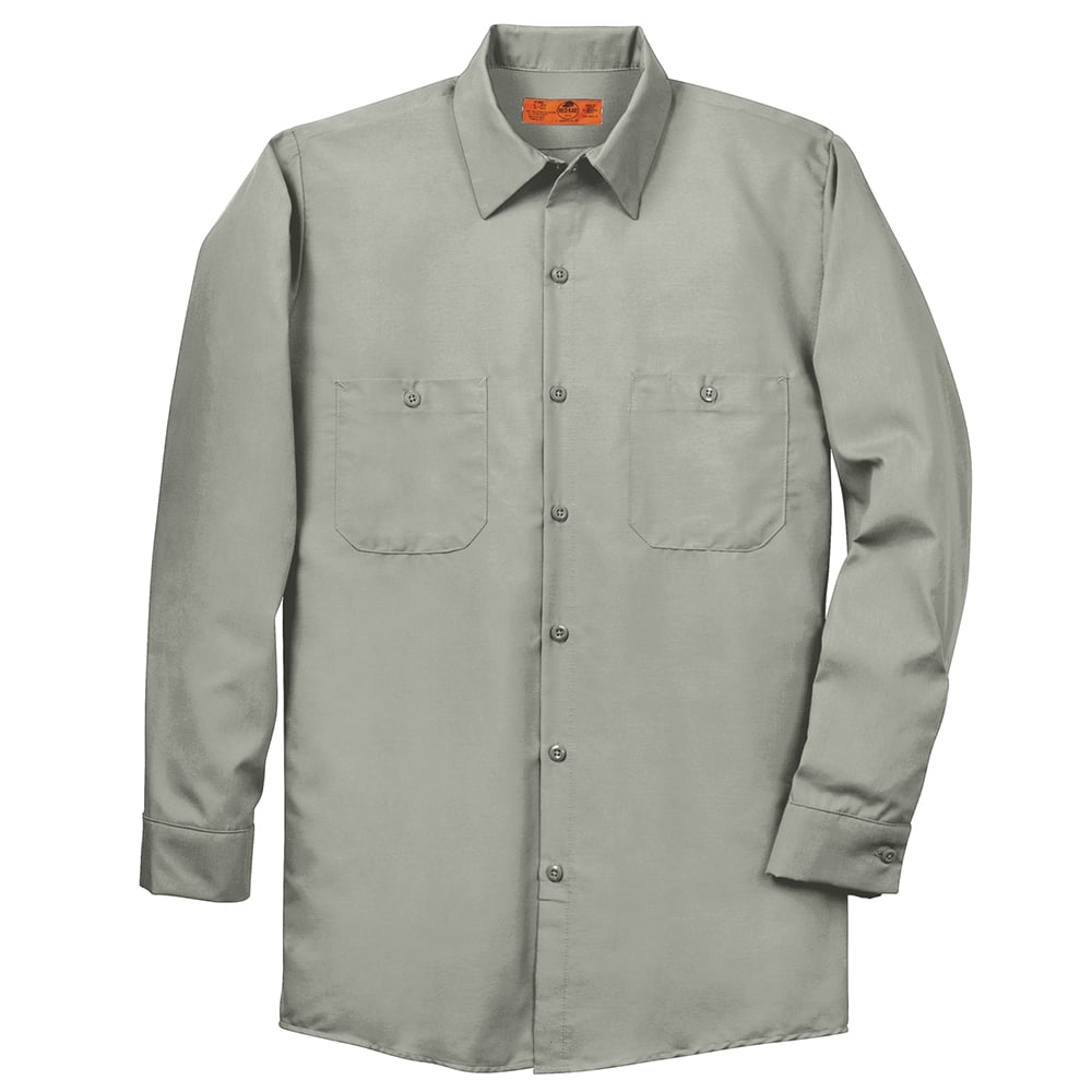 Red Kap SP14 Long Sleeve Industrial Work Shirt with Buttoned Pockets - Gorvex.com