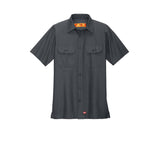 Red Kap SY60 Short Sleeve Solid Ripstop Shirt with an Open Collar - Gorvex.com