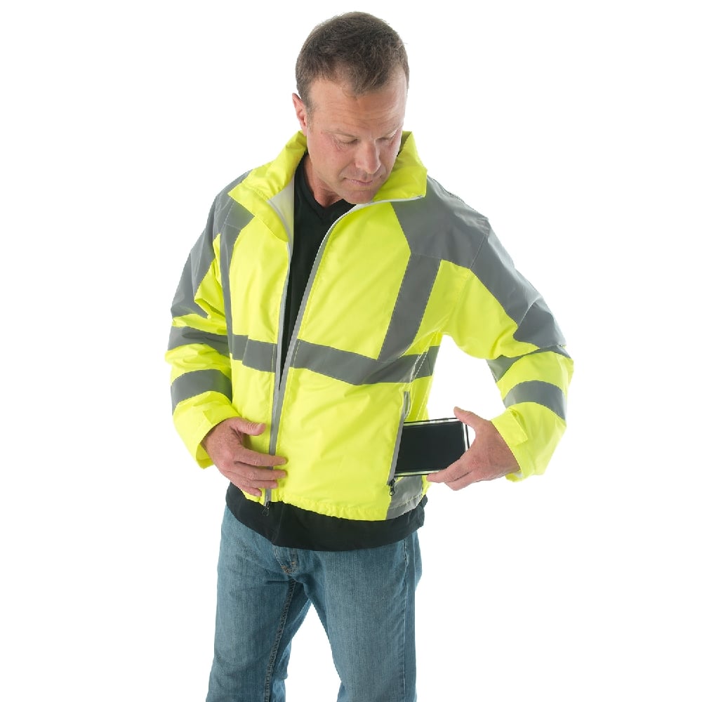 Reptyle™ Hi Vis Ripstop Windbreaker with Reflective Shoulders/Sleeves - Gorvex.com