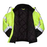 Pyramex Lumen-X RJ32 Series Hi-Vis Lime Bomber Jacket