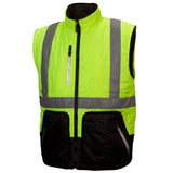 Pyramex RJR33 Series Reversible Hi-Vis Jacket with Black Bottom