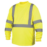 Pyramex Lumen-X Hi-Vis Lime Long Sleeve T-Shirt RLTS31 Series