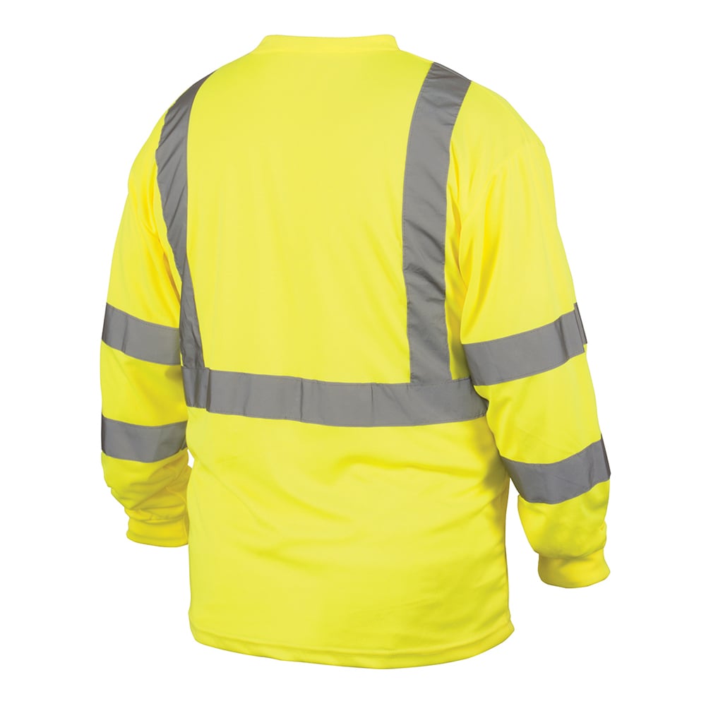 Pyramex RLTS31B Class 3 Hi Vis Long Sleeved Shirt with Black Bottom