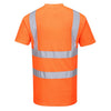 Portwest RT23 Hi Vis Orange Short-Sleeved T-Shirt RIS with Crew Neck