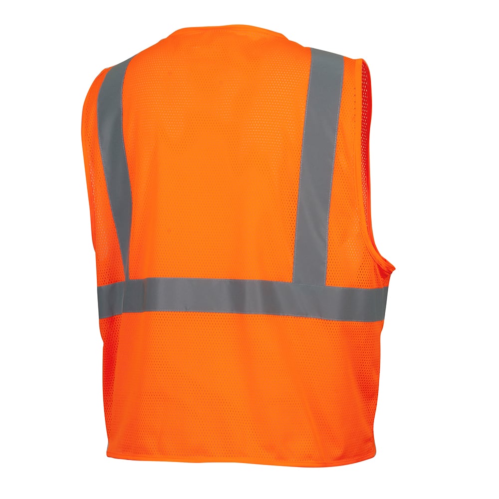 Pyramex RVHL20 Series Hi Vis 5 Pocket Vest with Hook & Loop Closure