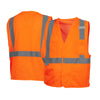 Pyramex RVHL20 Series Hi Vis 5 Pocket Vest with Hook & Loop Closure