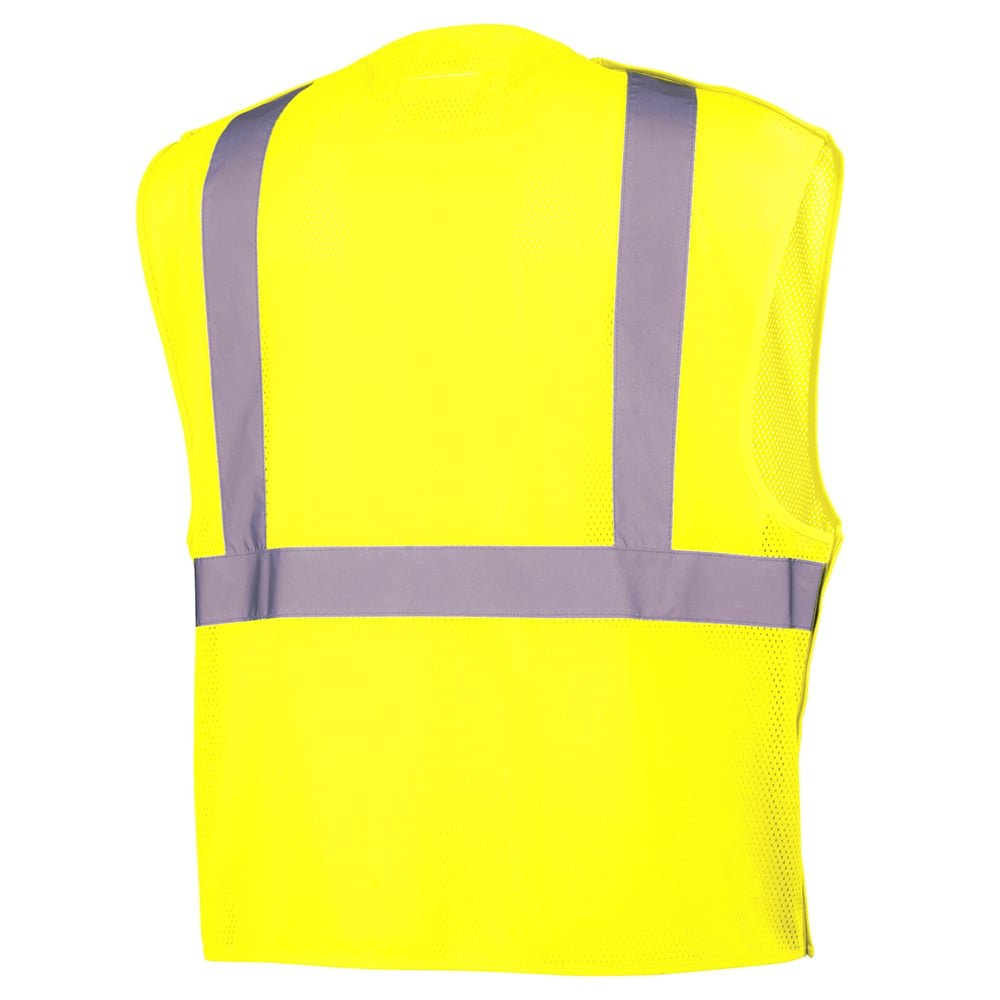 Pyramex RVHL25 Series Hi Vis Mesh Vest with Hook & Loop Closure