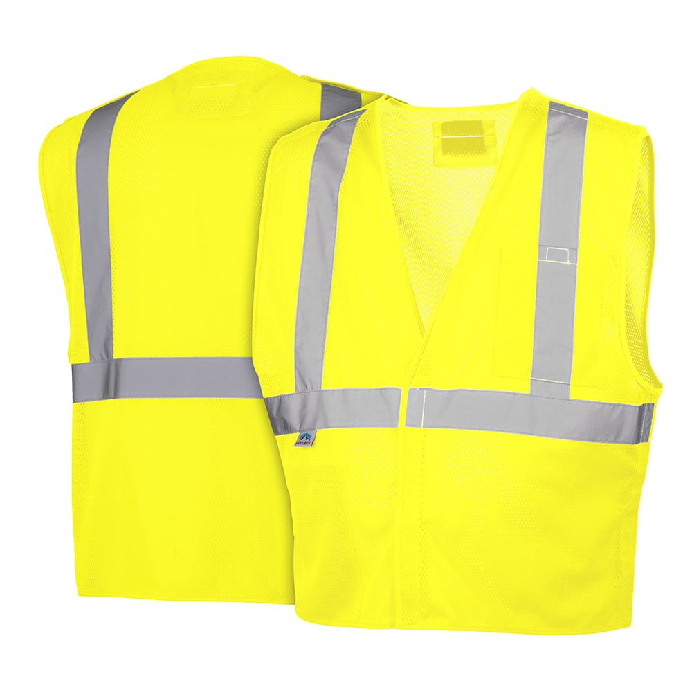 Pyramex RVHL25 Series Hi Vis Mesh Vest with Hook & Loop Closure