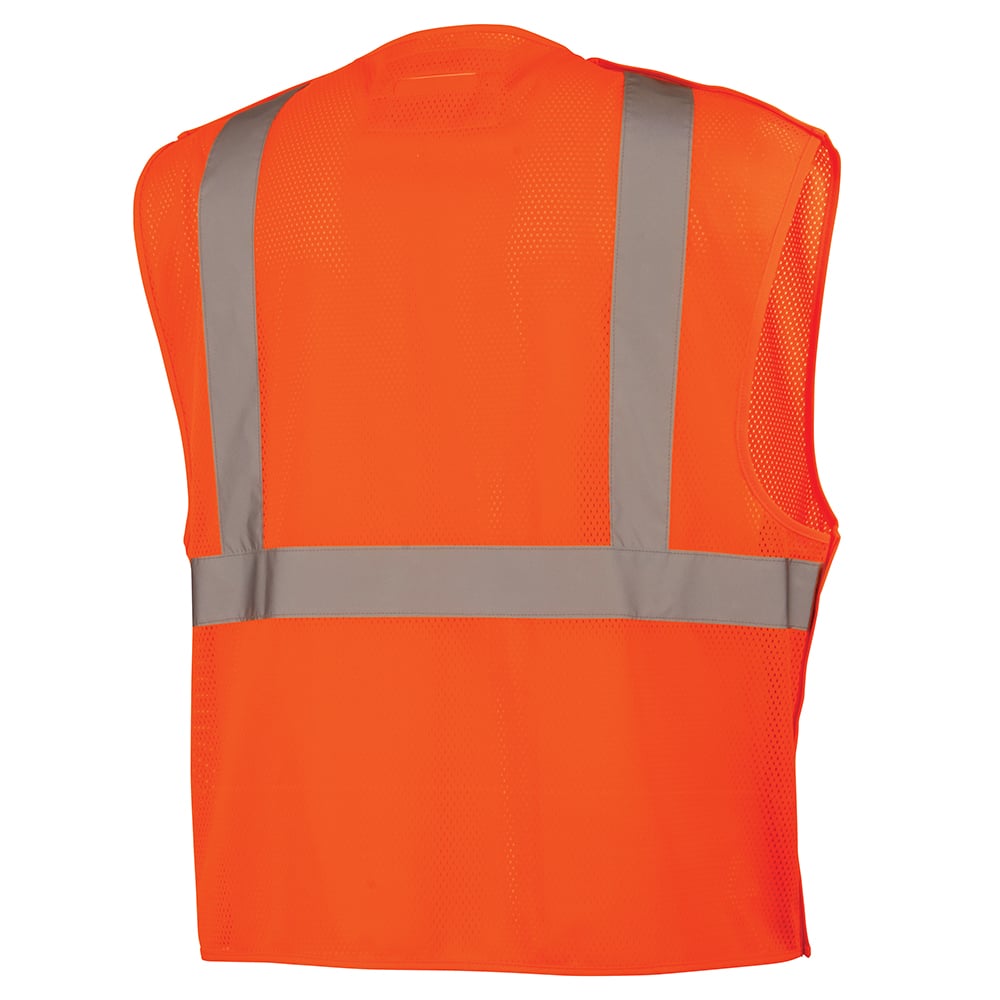 Pyramex RVHL25 Series Hi Vis Mesh Vest with Hook & Loop Closure