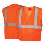 Pyramex RVHL25 Series Hi Vis Mesh Vest with Hook & Loop Closure