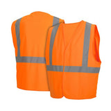 Pyramex RVHL29 Series Hi Vis Solid Vest with Hook & Loop Closure