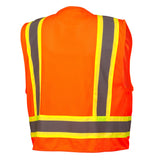 Pyramex RVZ24CP Class 2 Hi Vis Surveyor Vest with Clear Front Pocket