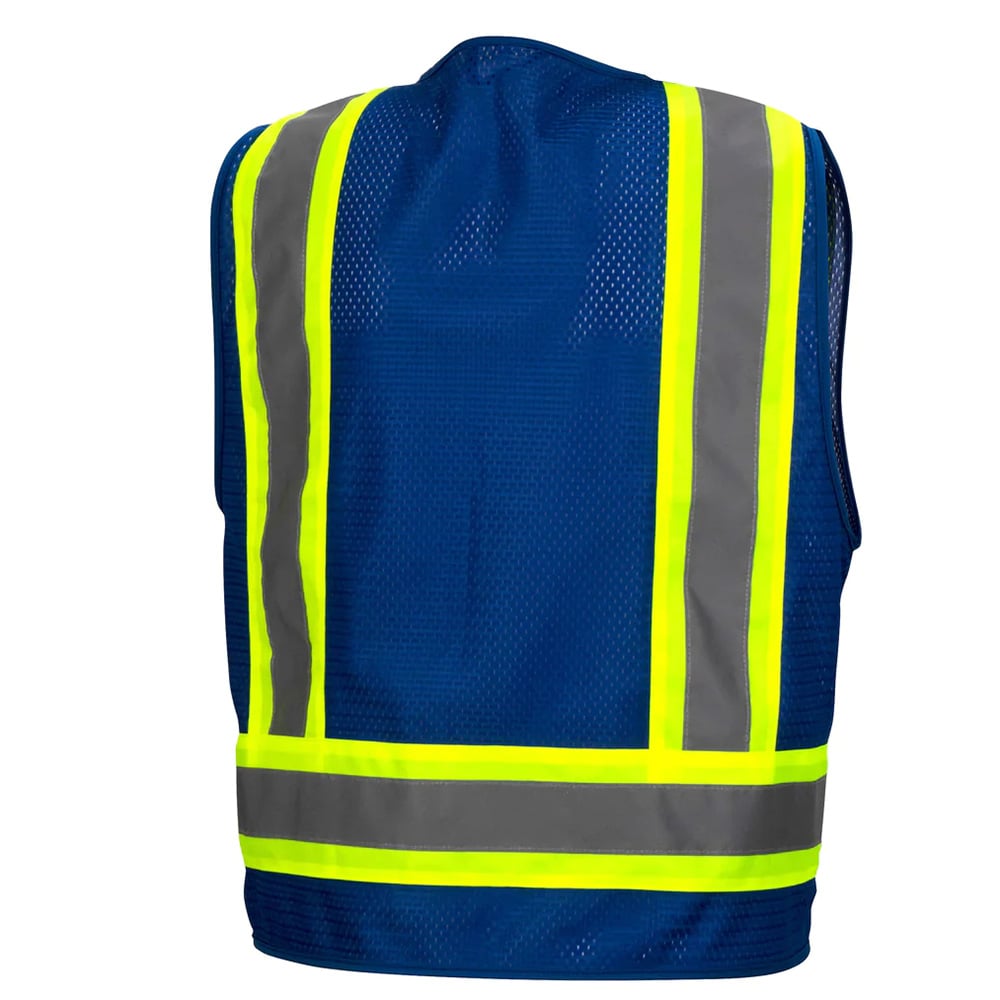 Pyramex RVZ24CP Class 2 Hi Vis Surveyor Vest with Clear Front Pocket