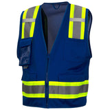 Pyramex RVZ24CP Class 2 Hi Vis Surveyor Vest with Clear Front Pocket