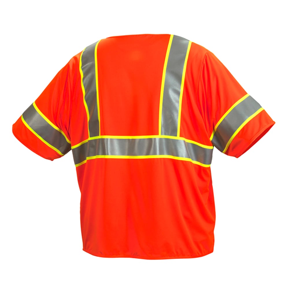 Pyramex RVZ35 Series Hi Vis Mesh Vest Class 3 with 3 Pockets