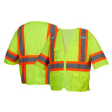 Pyramex RVZ36 Series Hi Vis Lime Class 3 Mesh Surveyor Vest