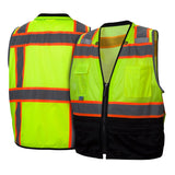 Pyramex RVZ44B Series Hi-Vis Vest with Black Bottom