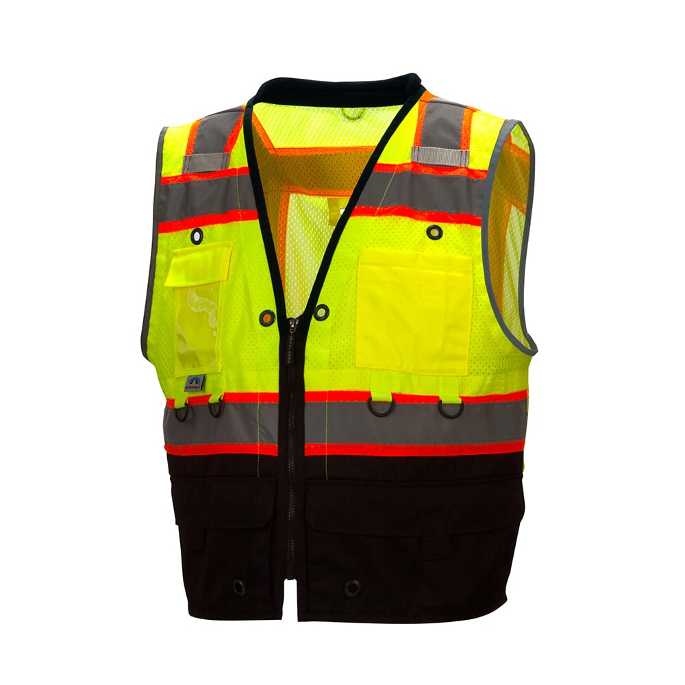 Pyramex RVZT44B Class 2 Hi Vis Tether Vest - D-Ring Access & Grommets