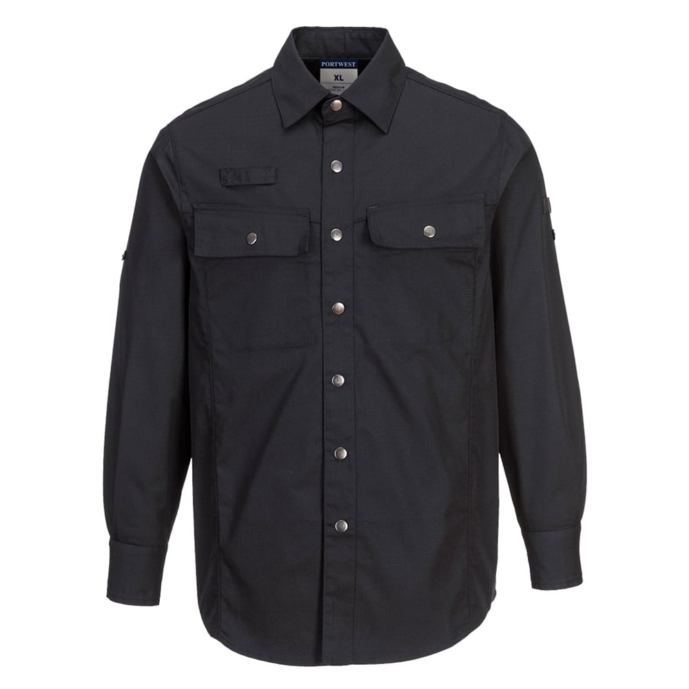 Portwest S130 Ripstop Long Sleeved Shirt with Mic Tab