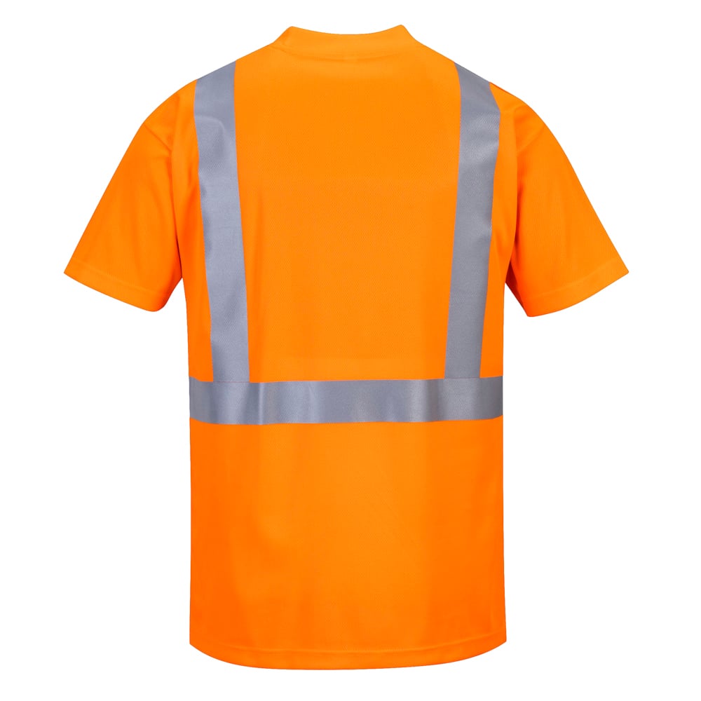 Portwest S190 Series Hi Vis Short-Sleeved T-Shirt with Chest Pocket