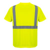 Portwest S190 Series Hi Vis Short-Sleeved T-Shirt with Chest Pocket