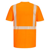 Portwest S194 Hi Vis Short Sleeve Pocket T-Shirt with Segmented Tape