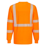 Portwest S195 Hi Vis Long Sleeve Pocket T-Shirt with Segmented Tape