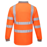 Portwest S277 Series Hi Vis Long-Sleeved Polo Shirt with Knitted Cuffs