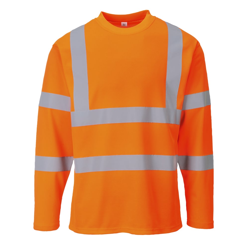 Portwest S278 Hi Vis Cotton Comfort Long-Sleeved T-Shirt with 50 UPF