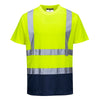 Portwest S378 Hi Vis Two-Tone Short-Sleeved Shirt with Taped Neck Seam