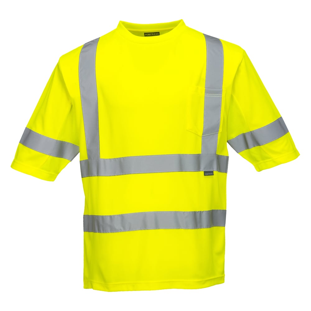 Portwest S397 Series Class 3 Mesh Panel T-Shirt with Mesh Panels