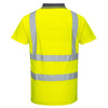 Portwest S477 Hi Vis Yellow Short-Sleeved Polo Shirt with Neck Seam