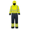 Portwest S485 Hi Vis Lined Contrast Coverall with Zip and Snap Closure