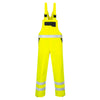 Portwest S489 Hi Vis Lined Contrast Bib & Brace with Side Zipper