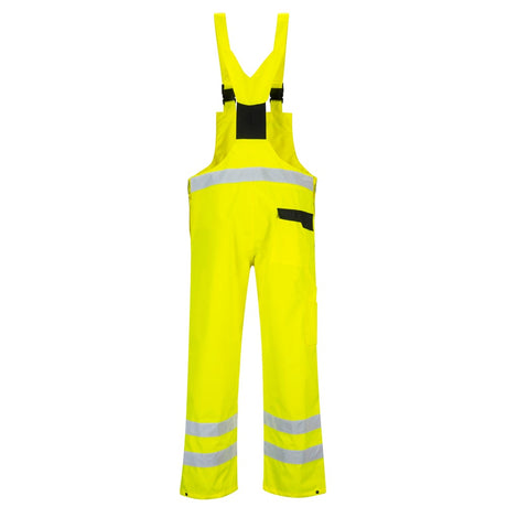 Portwest S489 Hi Vis Lined Contrast Bib & Brace with Side Zipper