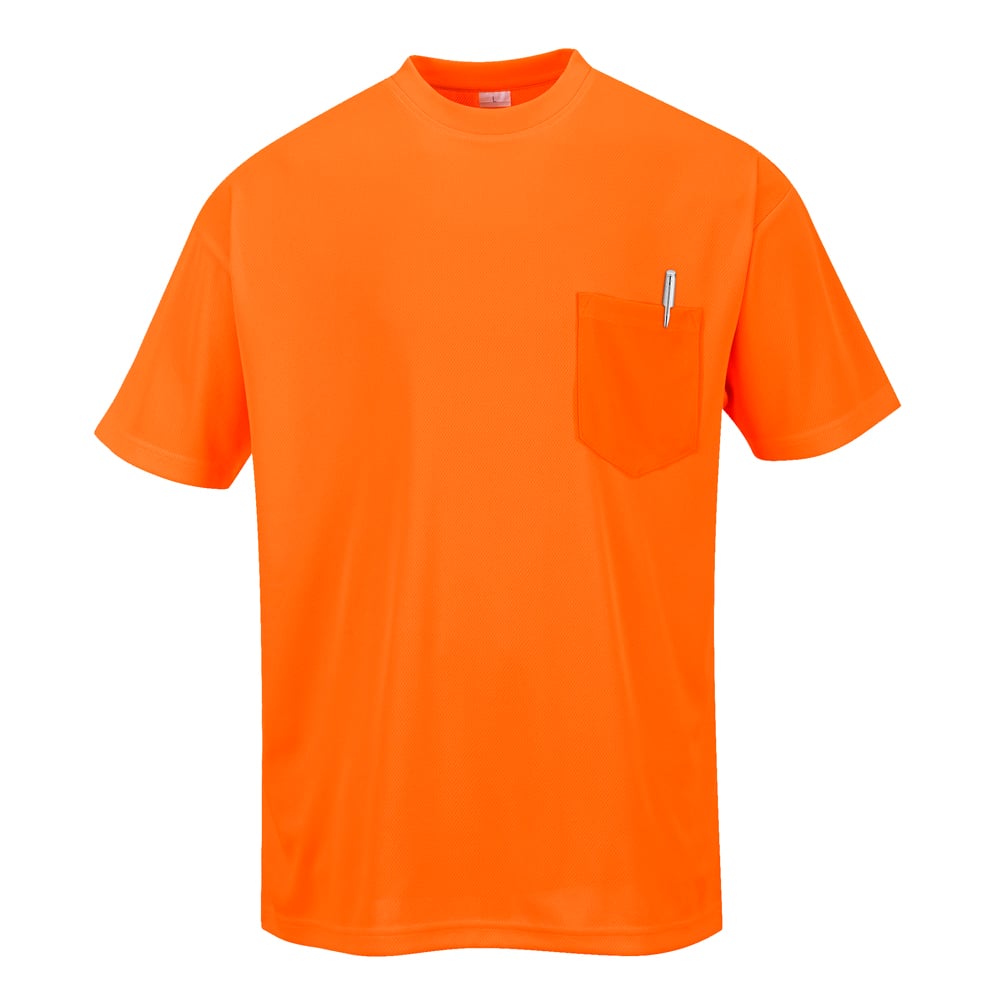 Portwest S578 Series Non-ANSI Hi Vis Short Sleeve T-Shirt with Pocket