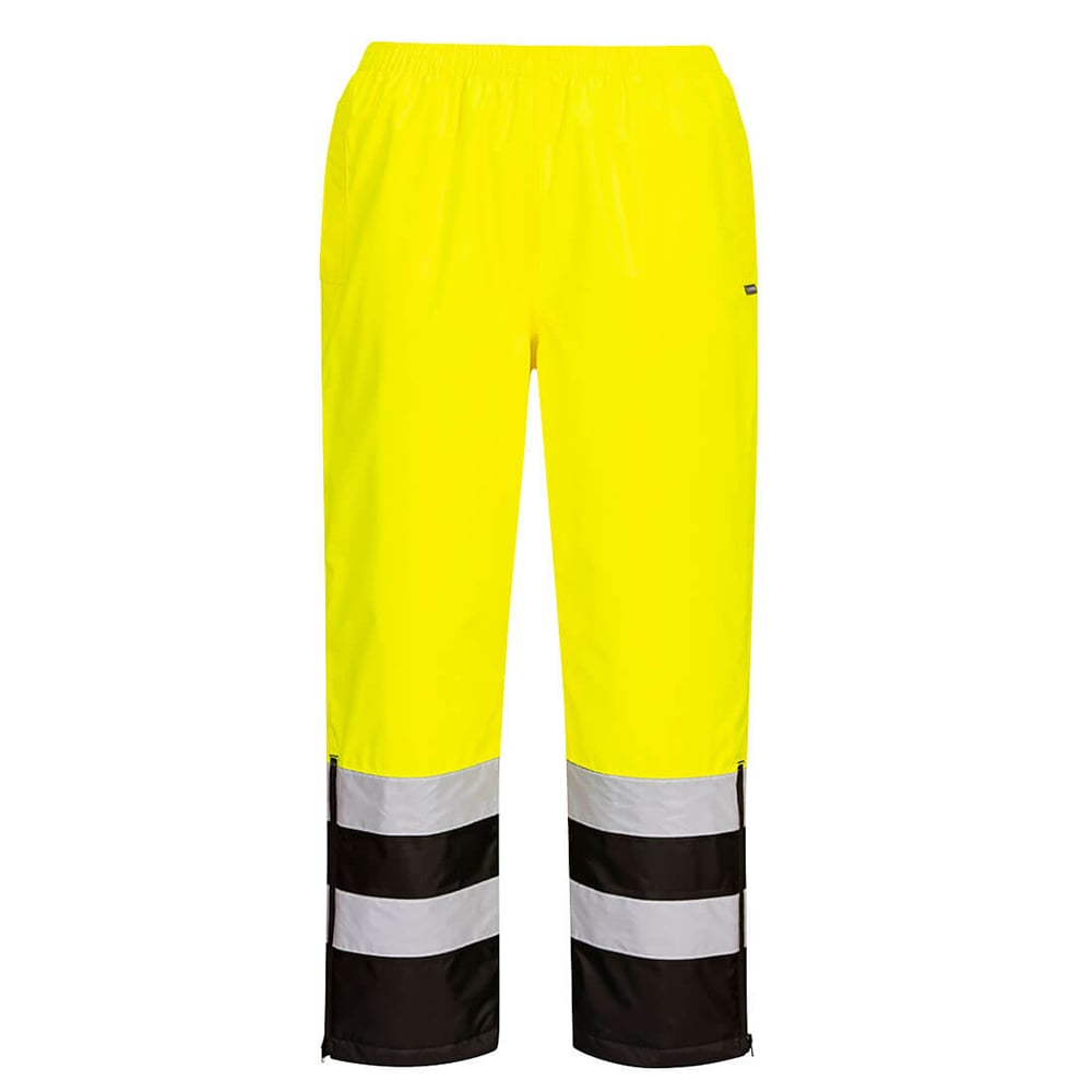 Portwest S598 Hi-Vis Lined Rain Pant with Contrast Panel