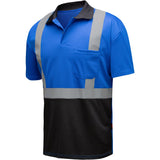 Short Sleeve Polo with Reflective Tape, Non - ANSI - Gorvex.com