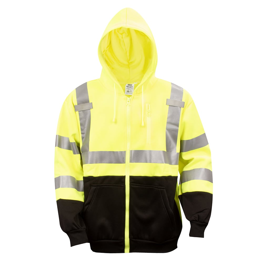 Cor-Brite™ Class 3 Hooded Sweatshirt with Heat Applied Reflective Tape