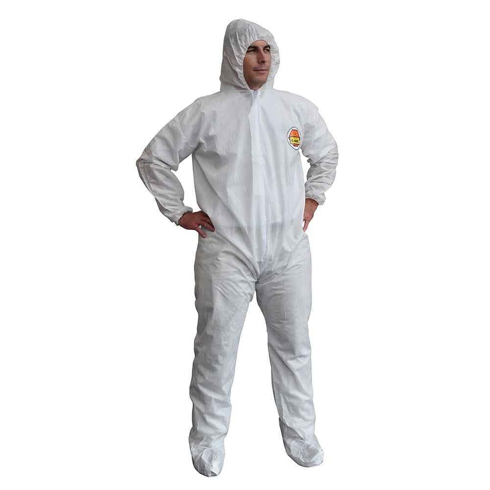 C-MAX™ SMS Coverall with Elastic Hood, Wrist, Waist, Ankle + Boot, 1 case (25 pieces)