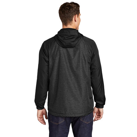 Sport - Tek JST40 Heather Wind Jacket with Colorblock Raglan Sleeve - Gorvex.com