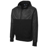 Sport - Tek JST50 Embossed Hybrid Full - Zip Hooded Jacket - Gorvex.com