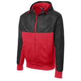 Sport - Tek JST50 Embossed Hybrid Full - Zip Hooded Jacket - Gorvex.com