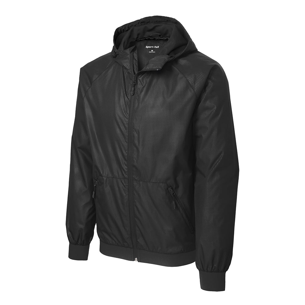 Sport - Tek JST53 Embossed Wind Jacket with Reflective Details - Gorvex.com