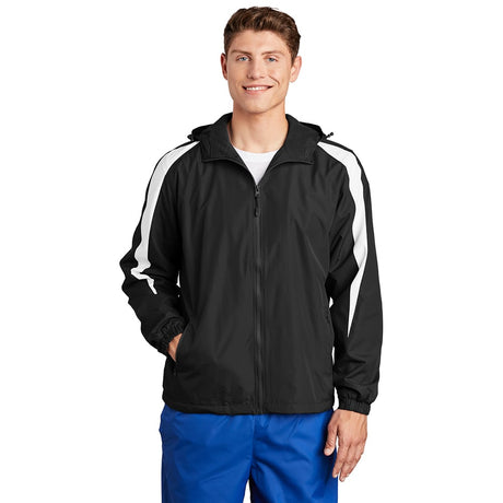 Sport - Tek JST81 Colorblock Fleece - Lined Jacket with Hood - Gorvex.com