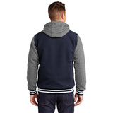 Sport - Tek JST82 Insulated Letterman Jacket with Detachable Hood - Gorvex.com