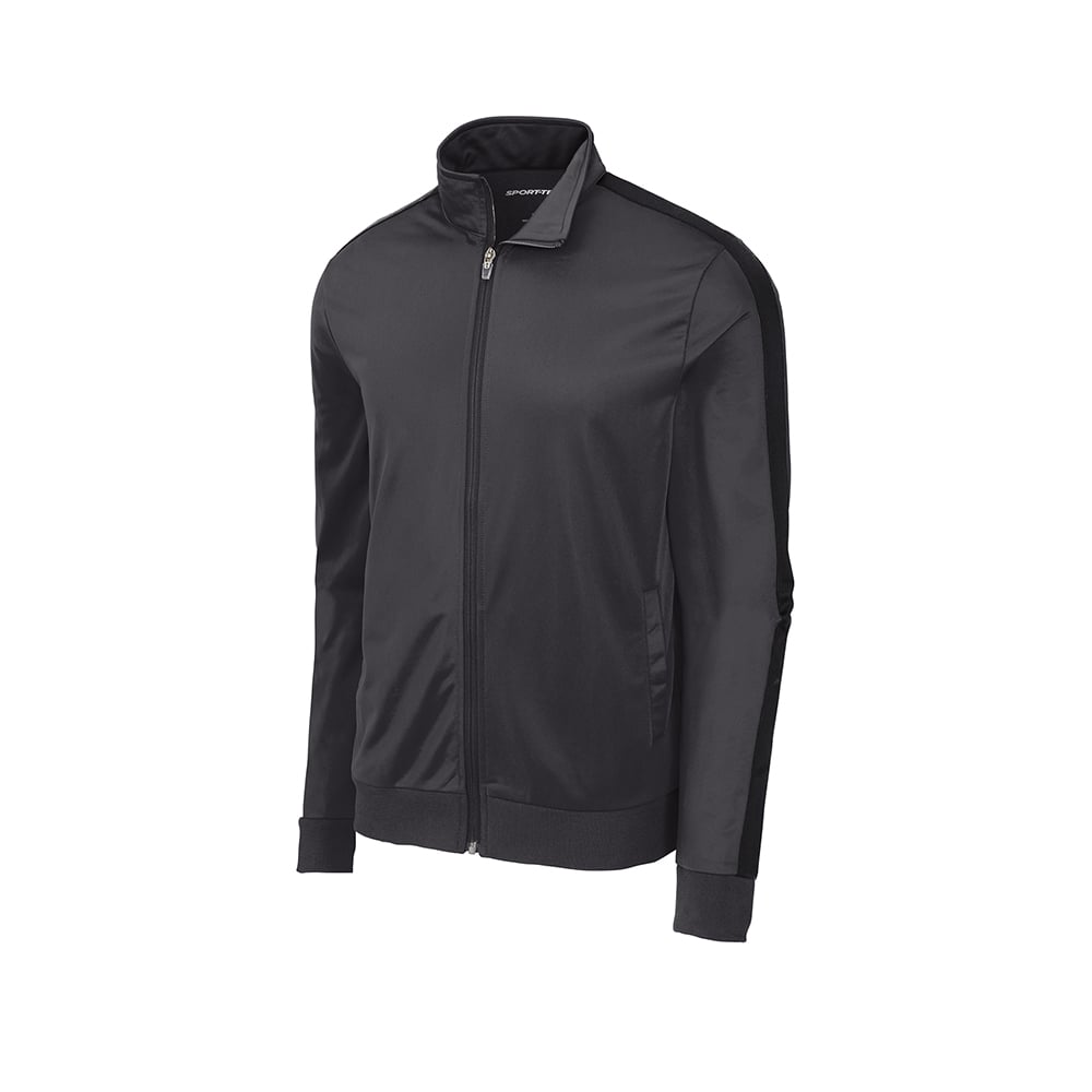 Sport - Tek JST94 Tricot Track Jacket with Striped Sleeve - Gorvex.com