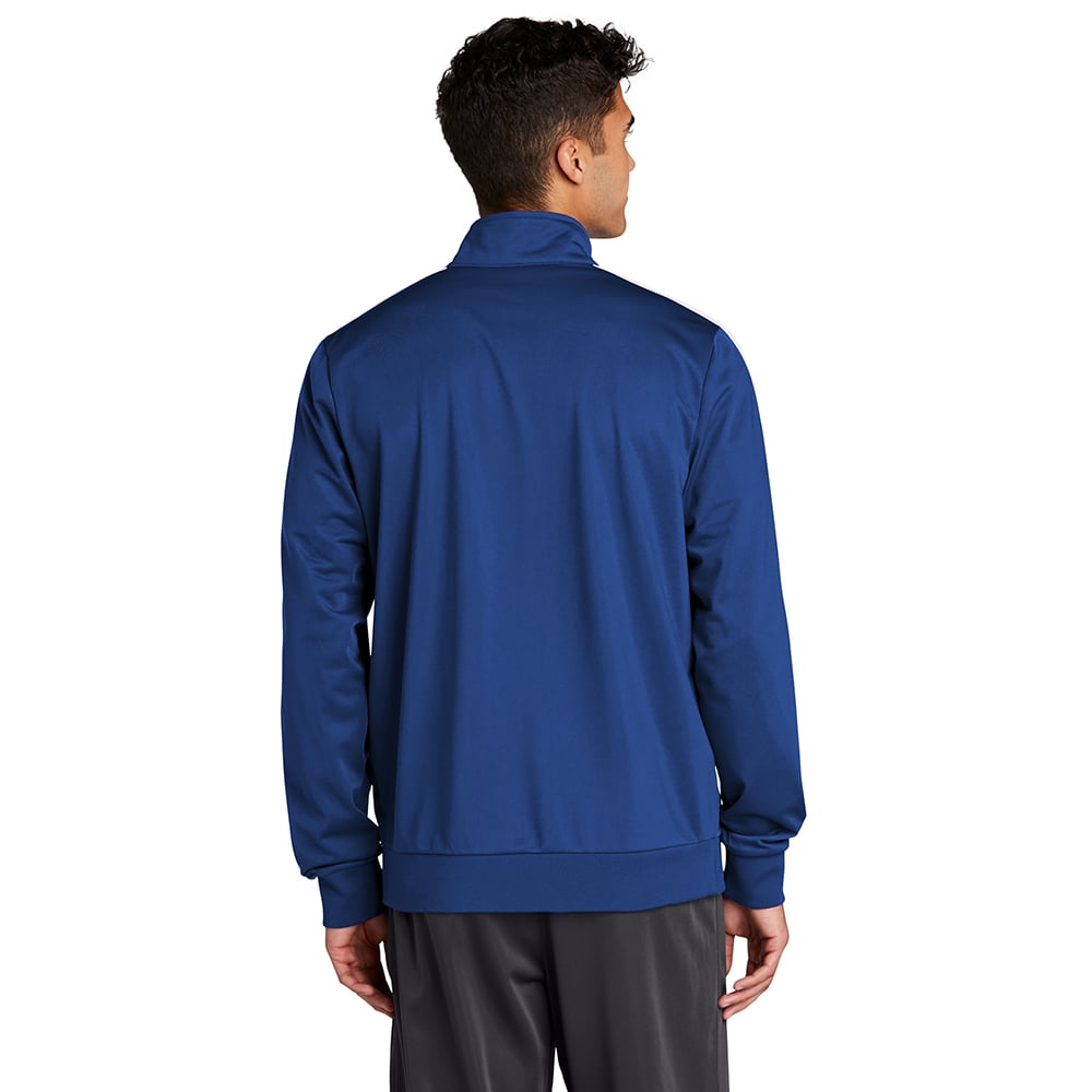 Sport - Tek JST94 Tricot Track Jacket with Striped Sleeve - Gorvex.com